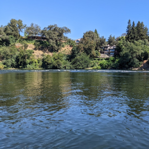 Just before the San Juan Rapids. Someone seems to have a nice house overlooking them.
